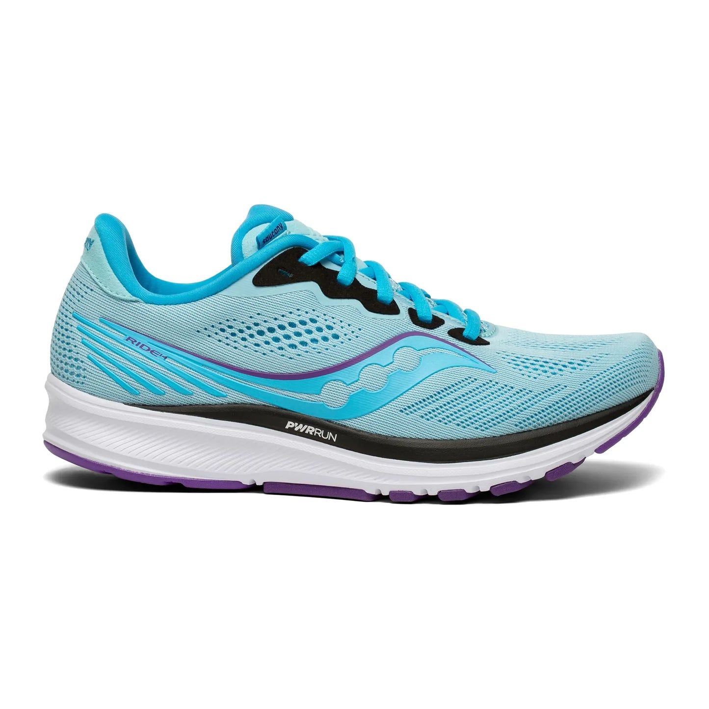 Women's Saucony Ride 14, Powder/Concord, 10 B Medium