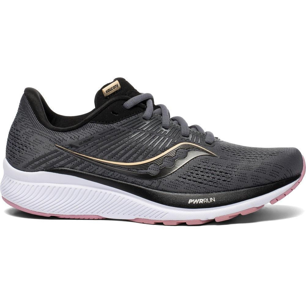 Women's Saucony Guide 14, Charcoal/Rose, 7.5 B Medium