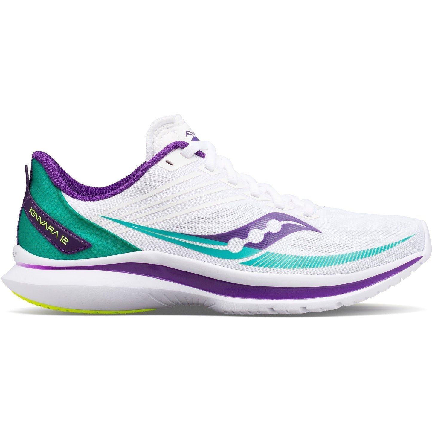 Women's Saucony Kinvara 12, White/Jade, 10.5 B Medium