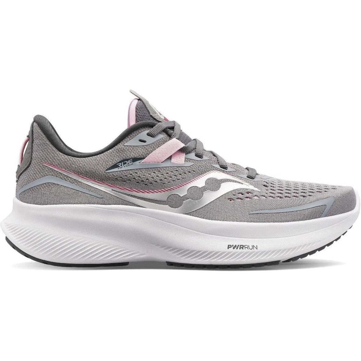 Women's Saucony Ride 15, Alloy/Quartz, 10 D Wide