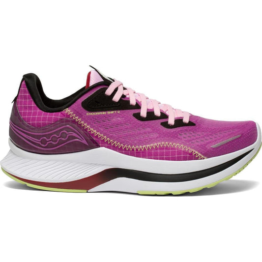 Women's Saucony Endorphin Shift 2, Razzle/Lime/Noir, 9.5 B Medium