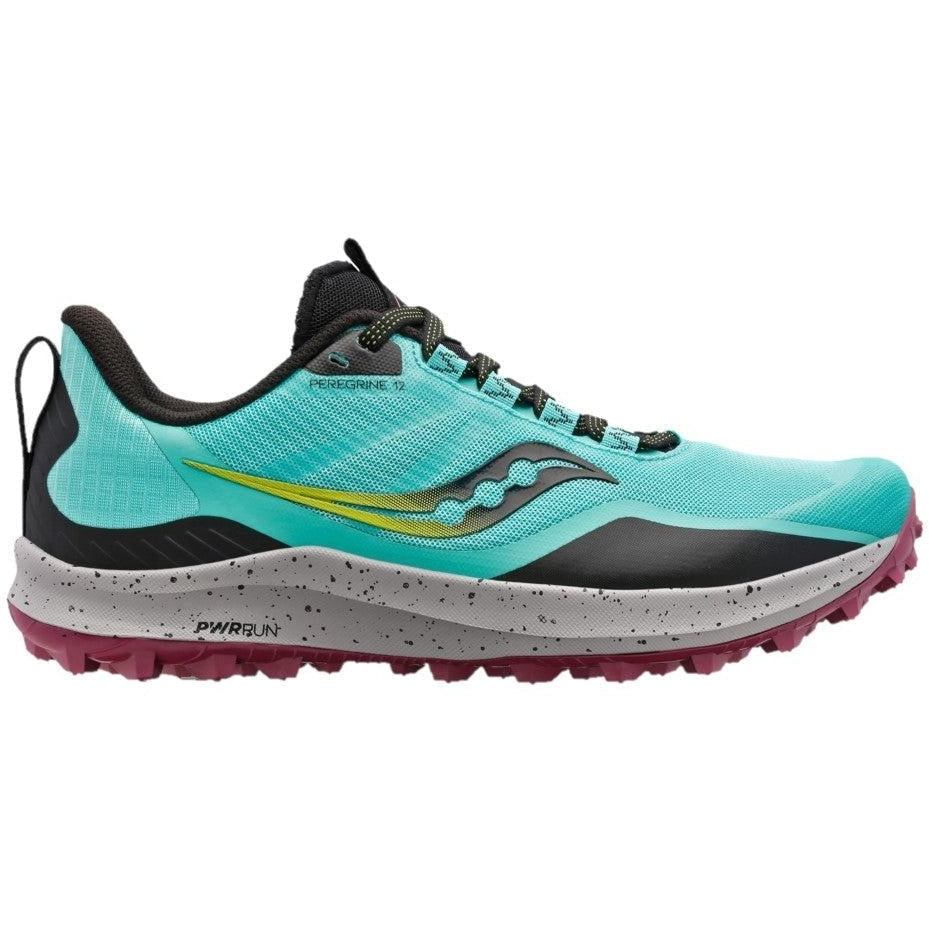 Women's Saucony Peregrine 12, Cool Mint/Acid, 7.5 B Medium