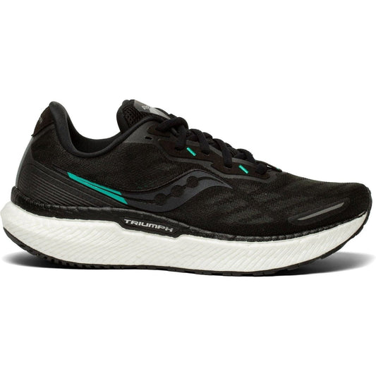 Women's Saucony Triumph 19, Black/White, 7 D Wide