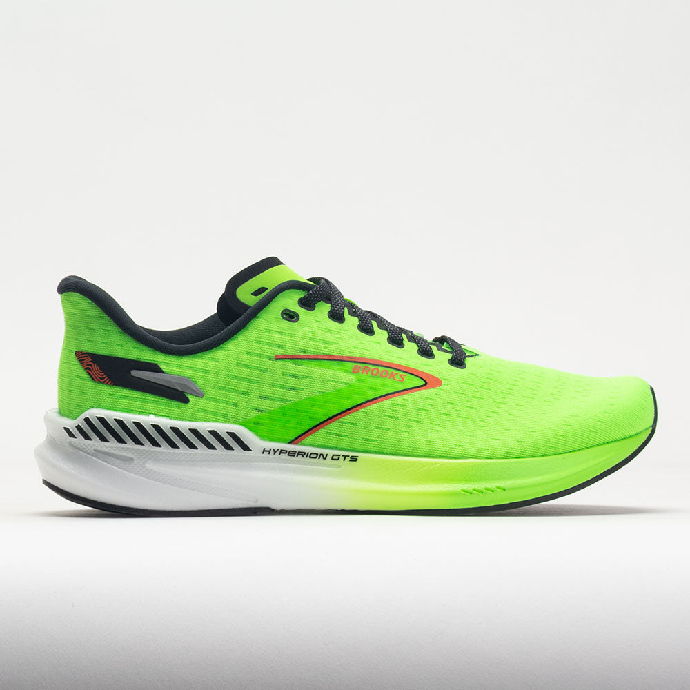 Brooks Hyperion GTS Men's  Green Gecko/Red Orange/White